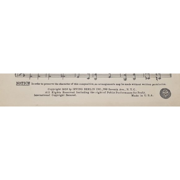 Vintage Sheet Music 1939 God Bless America Kate Smith Piano Voice Irving Berlin - Picture 4 of 4